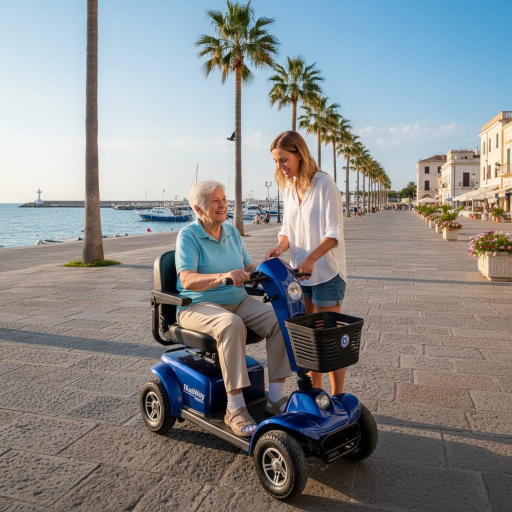 Accompagnamento personale BlueWay Mobility nella Riviera dei Fiori